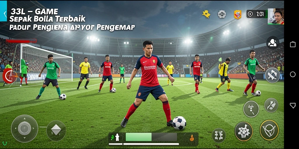 Tampilan gameplay mendebarkan dari 33L saat pertandingan sepak bola.