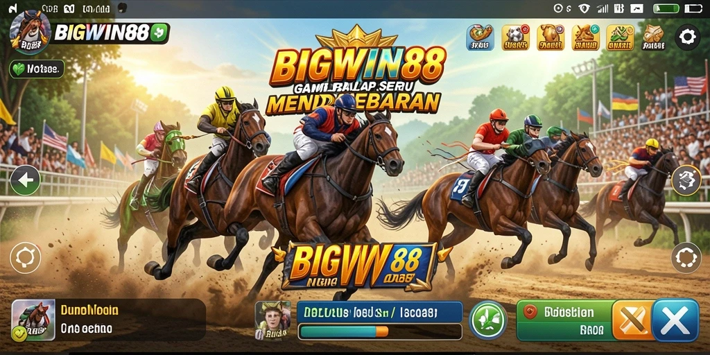 Tampilan gameplay menarik dari BIGWIN88 yang menonjolkan aksi balap.