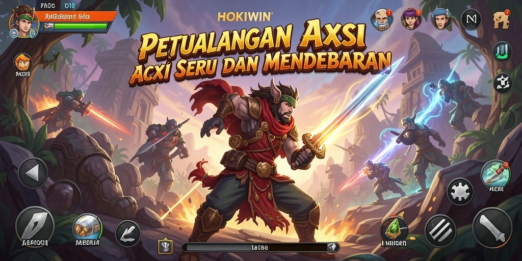 Tampilan seru dalam gameplay HOKIWIN dengan aksi mendebarkan.